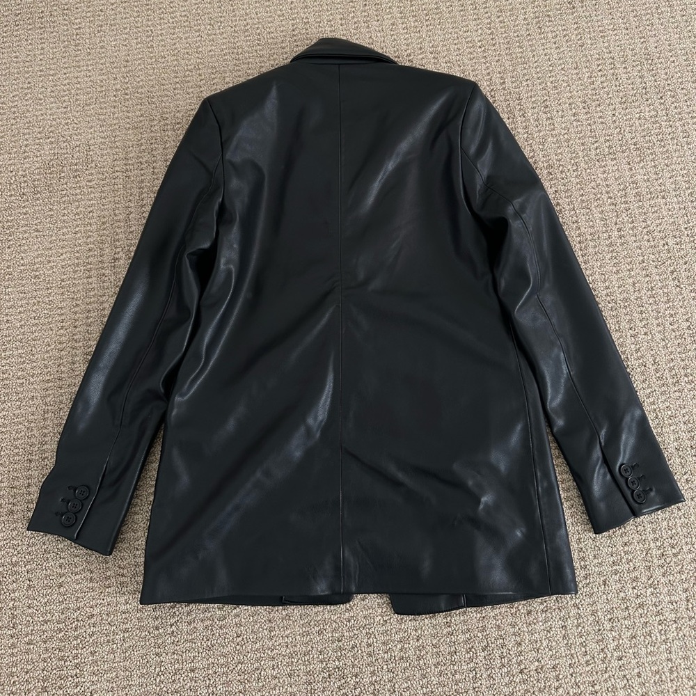 Women’s Abercrombie Black Vegan Leather Jacket (Barely Worn) - Picture 3 of 3